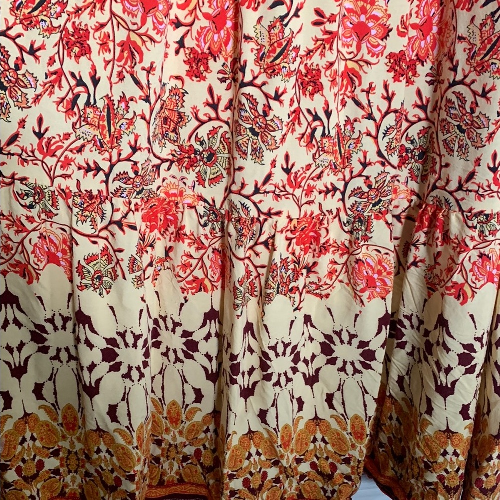 Cleo Sleeveless Red and Cream Maxi Sundress - Picture 9 of 9